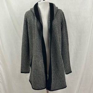 360 Cashmere  hooded Cardigan Small